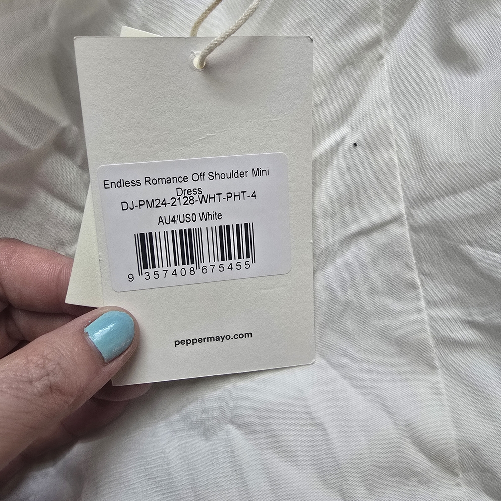 Peppermayo Backless White Halter Dress XXS - Picture 6 of 8